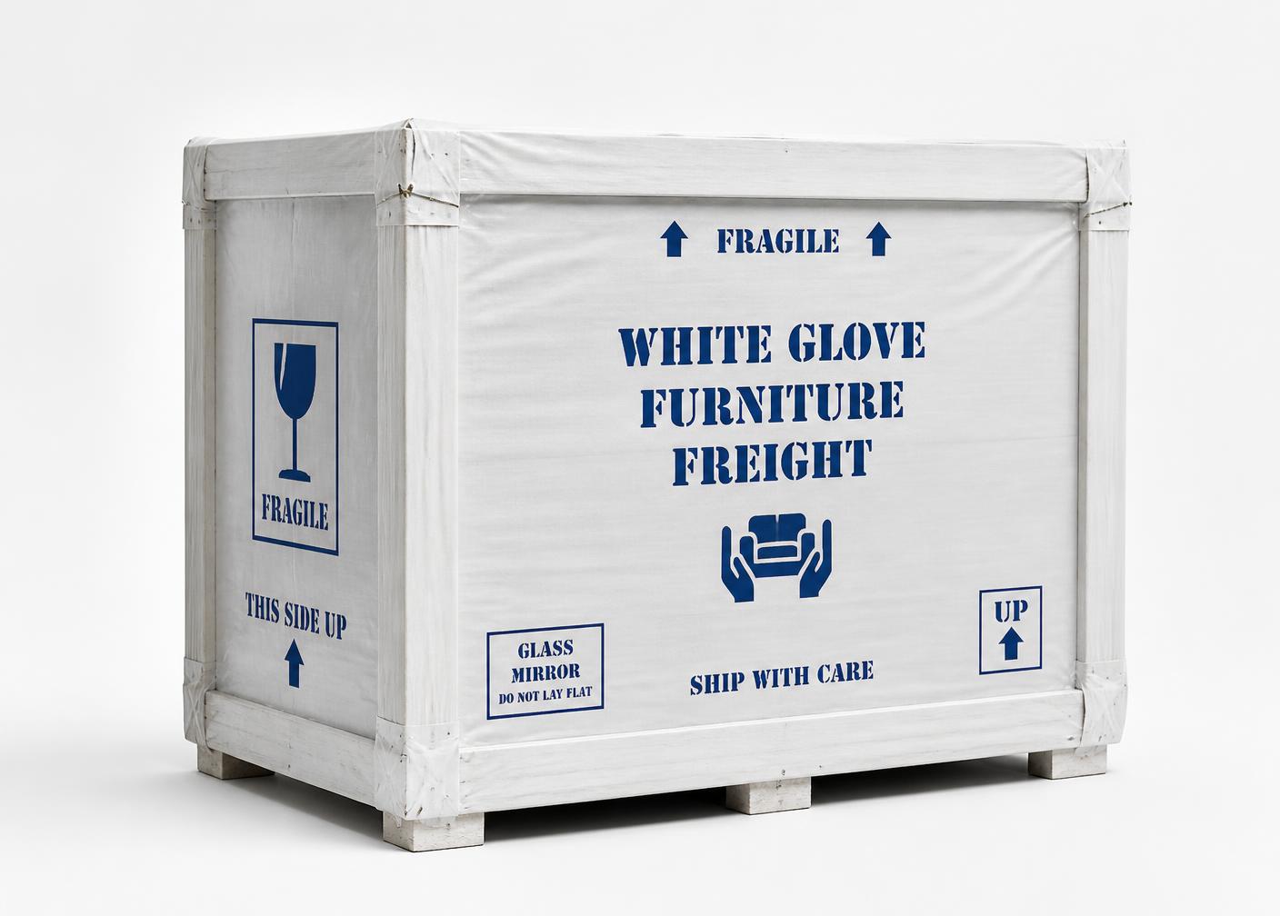 Maramori white-glove furniture freight crate